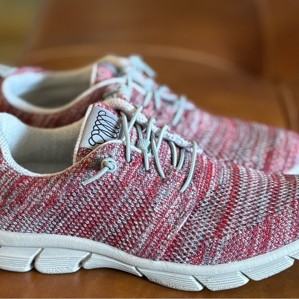 Stylish Red and Gray Women's Sneakers